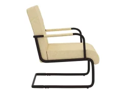 Silla voladiza cuero sintético crema