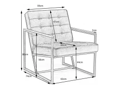 Sillón - Azul terciopelo - ARLY
