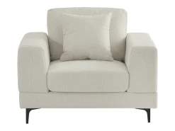 Sillón 1 plaza en tela texturizada de color beige JAMOLO