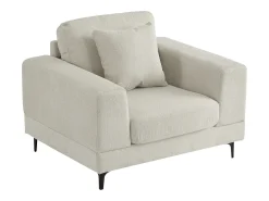 Sillón 1 plaza en tela texturizada de color beige JAMOLO