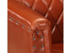 Sillón | Silla de cuero de cabra auténtico marrón SHL9098