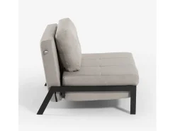 Sillón cama de tela plegable para salón o despacho Selene - Gris