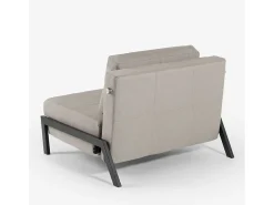 Sillón cama de tela plegable para salón o despacho Selene - Gris