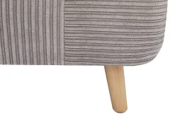 Sillón cama de terciopelo de canalé gris claro PALULA