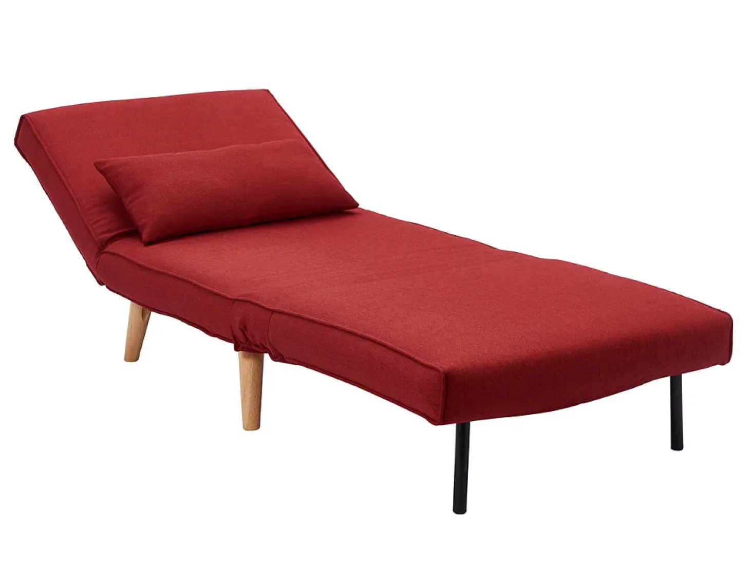 Sillón cama POSIO de tela - Rojo - L.74xAn.78xAlt.75 cm