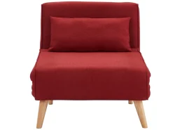 Sillón cama POSIO de tela - Rojo - L.74xAn.78xAlt.75 cm