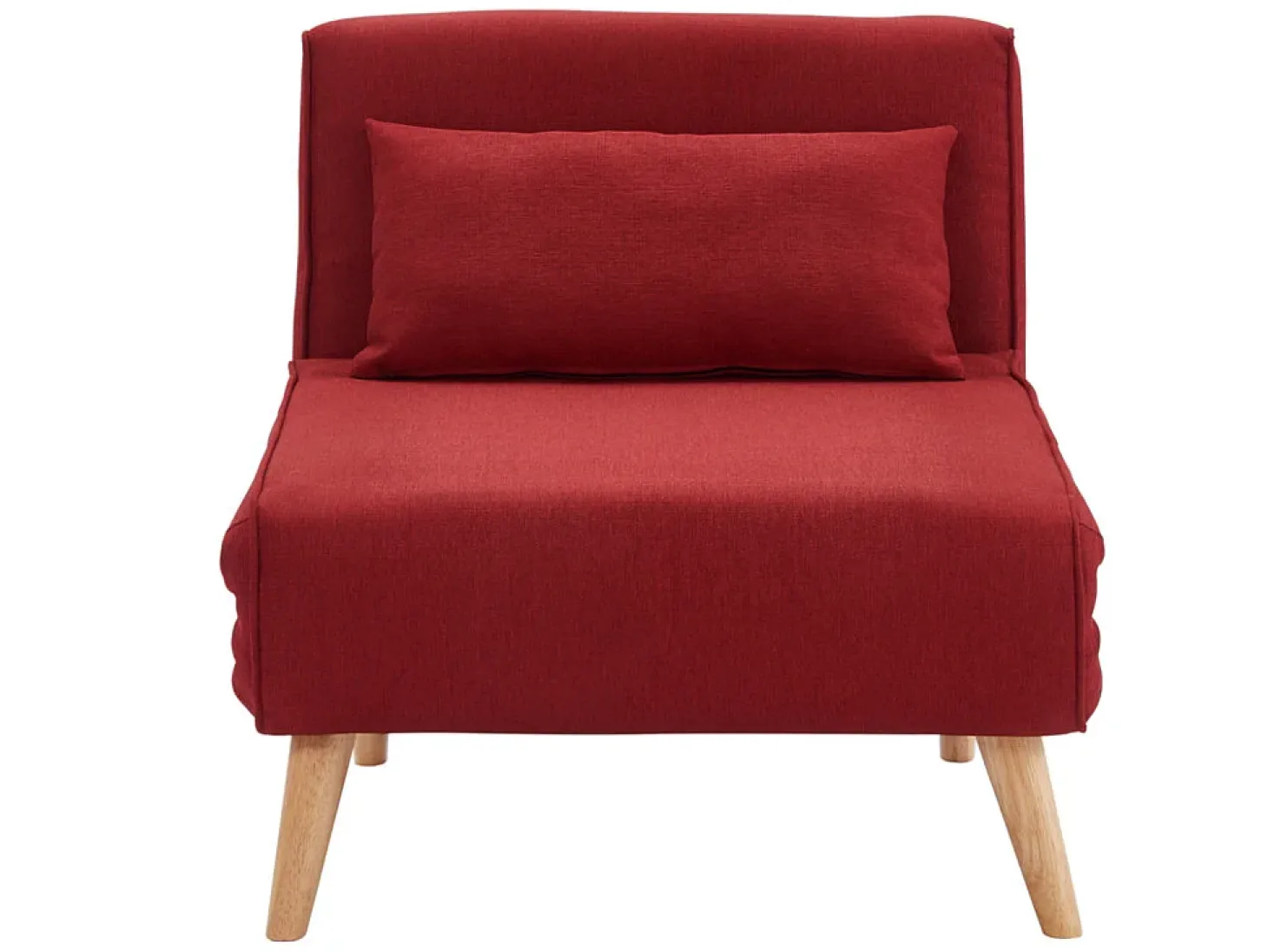 Sillón cama POSIO de tela - Rojo - L.74xAn.78xAlt.75 cm