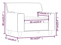 Sillón Cappuccino 60 cm Piel sintética