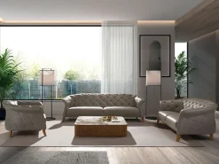 Sillón Chester piel gris 5132 ANGEL CERDA
