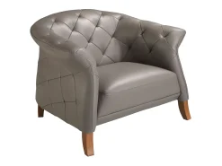 Sillón Chester piel gris 5132 ANGEL CERDA