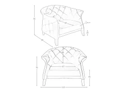 Sillón Chester piel gris 5132 ANGEL CERDA
