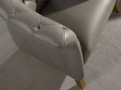 Sillón Chester piel gris 5132 ANGEL CERDA
