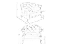 Sillón Chester piel gris 5132 ANGEL CERDA