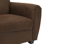 Sillón club VICTORY III en microfibra con efecto cuero envejecido