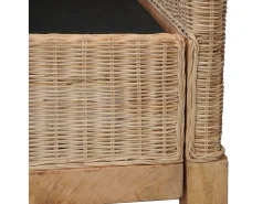 Sillón con cojines ratán natural