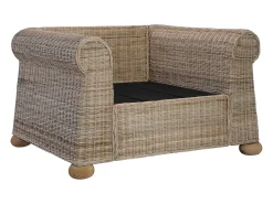 Sillón con cojines ratán natural