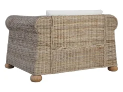 Sillón con cojines ratán natural