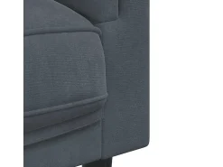 Sillón con cojín de terciopelo gris oscuro