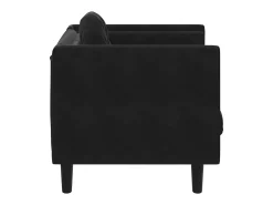 Sillón con cojín terciopelo negro