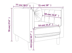 Sillón con cojín terciopelo rosa