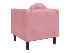 Sillón con cojín terciopelo rosa