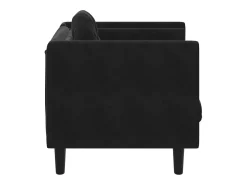 Sillón con cojín terciopelo negro