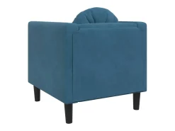 Sillón con cojín terciopelo azul