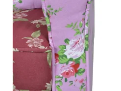 Sillón con diseño de retales de tela