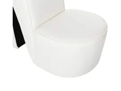 Sillón con forma de zapato de tacón cuero sintético blanco