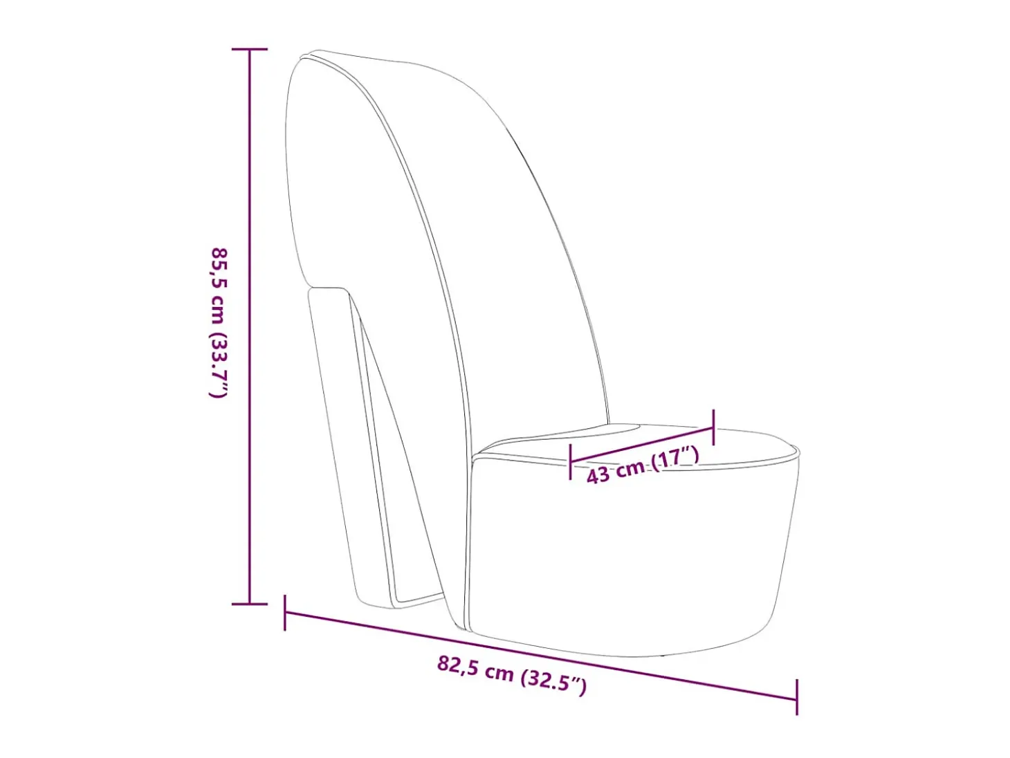 Sillón con forma de zapato de tacón terciopelo rojo
