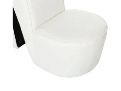 Sillón con forma de zapato de tacón cuero sintético blanco