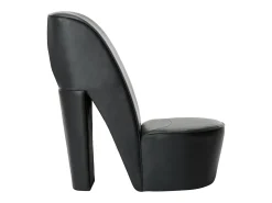 Sillón con forma de zapato de tacón cuero sintético negro