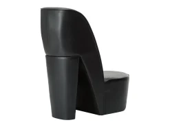 Sillón con forma de zapato de tacón cuero sintético negro