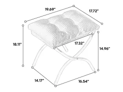 Sillón con reposapiés - Estructura de acero - Tejido verde claro
