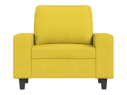 Sillón con reposapiés Amarillo claro 60 cm Tela
