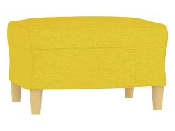 Sillón con reposapiés Amarillo claro 60 cm Tela
