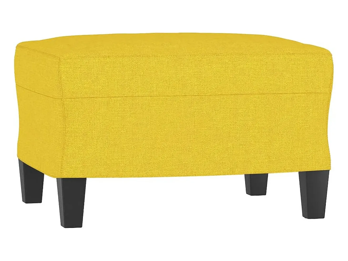 Sillón con reposapiés Amarillo claro 60 cm Tela