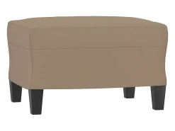 Sillón con reposapiés Cappuccino 60 cm Piel sintética