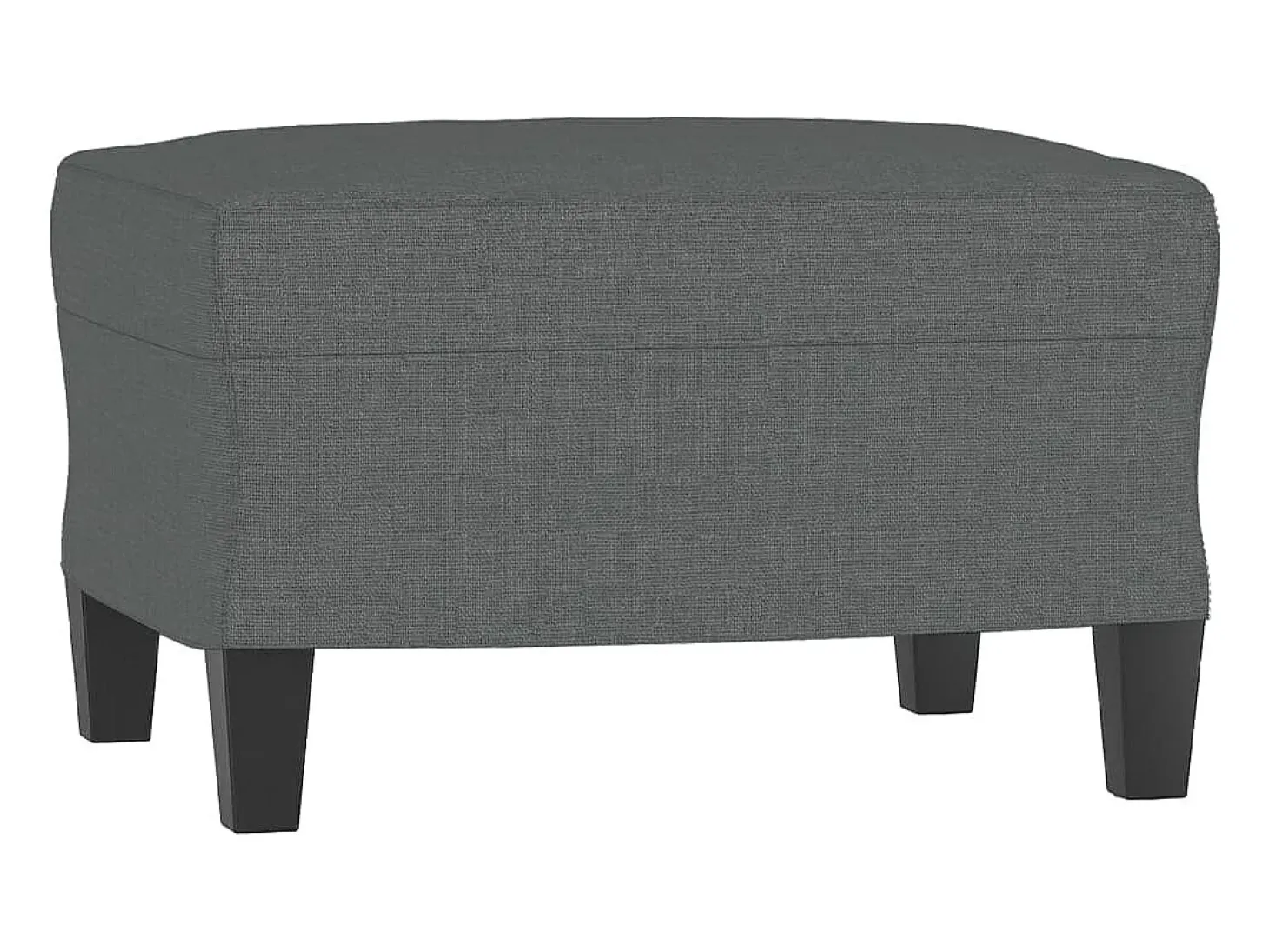 Sillón con reposapiés Gris oscuro 60 cm Tela