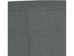 Sillón con reposapiés Gris oscuro 60 cm Tela
