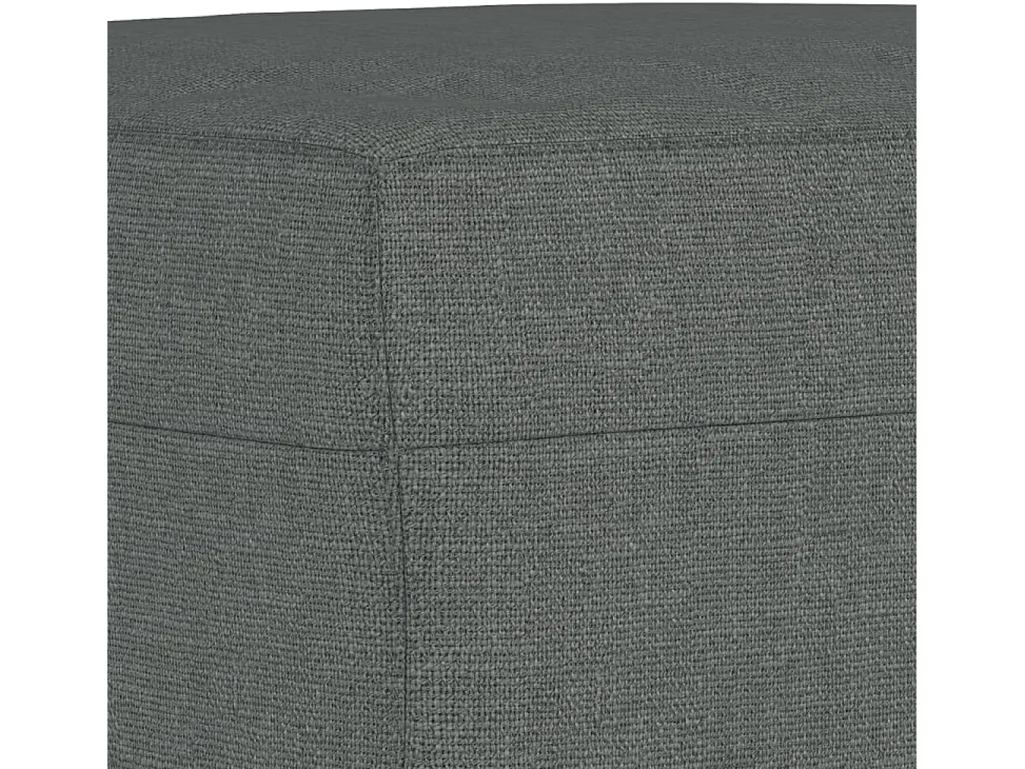 Sillón con reposapiés Gris oscuro 60 cm Tela