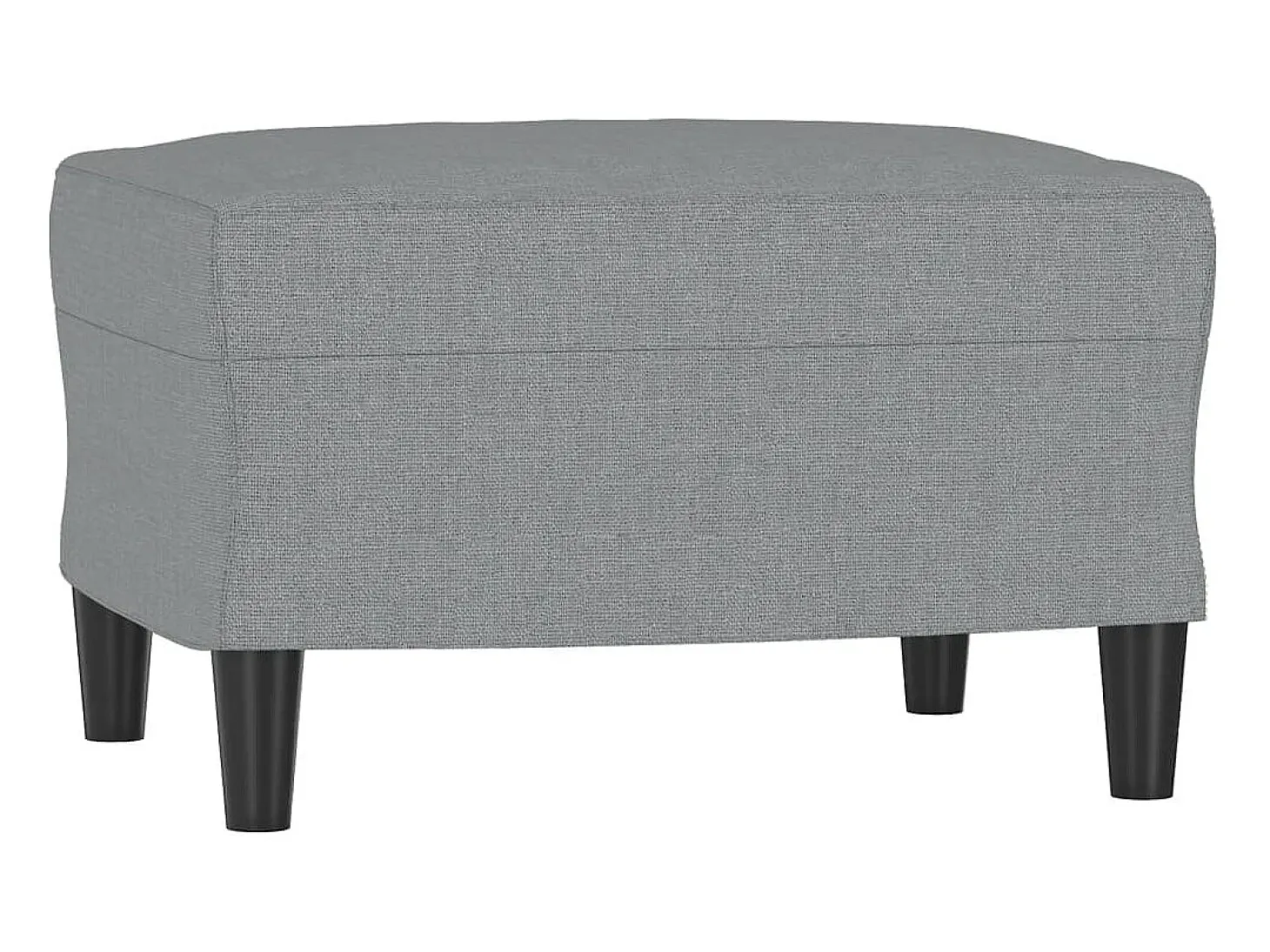 Sillón con reposapiés Gris claro 60 cm Tela