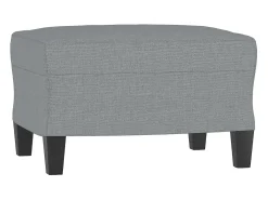 Sillón con reposapiés Gris claro 60 cm Tela
