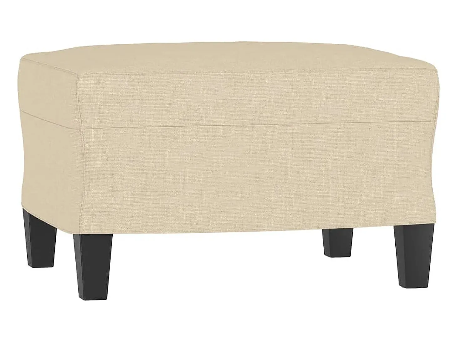 Sillón con reposapiés Tejido Crema 60 cm