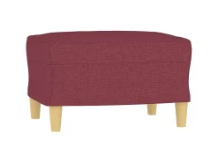 Sillón con reposapiés Tejido rojo burdeos 60 cm
