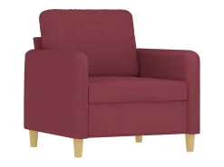 Sillón con reposapiés Tejido rojo burdeos 60 cm