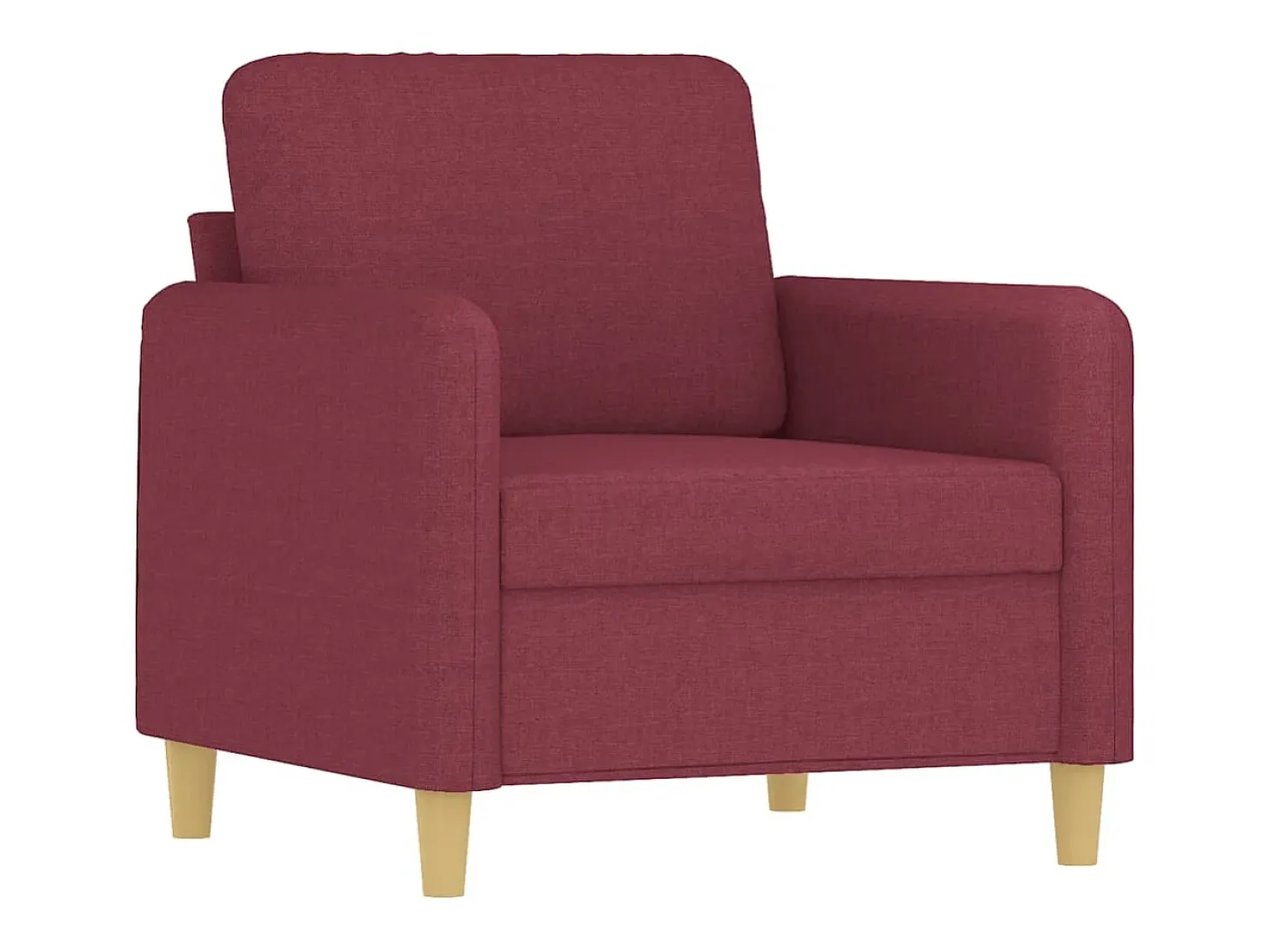 Sillón con reposapiés Tejido rojo burdeos 60 cm