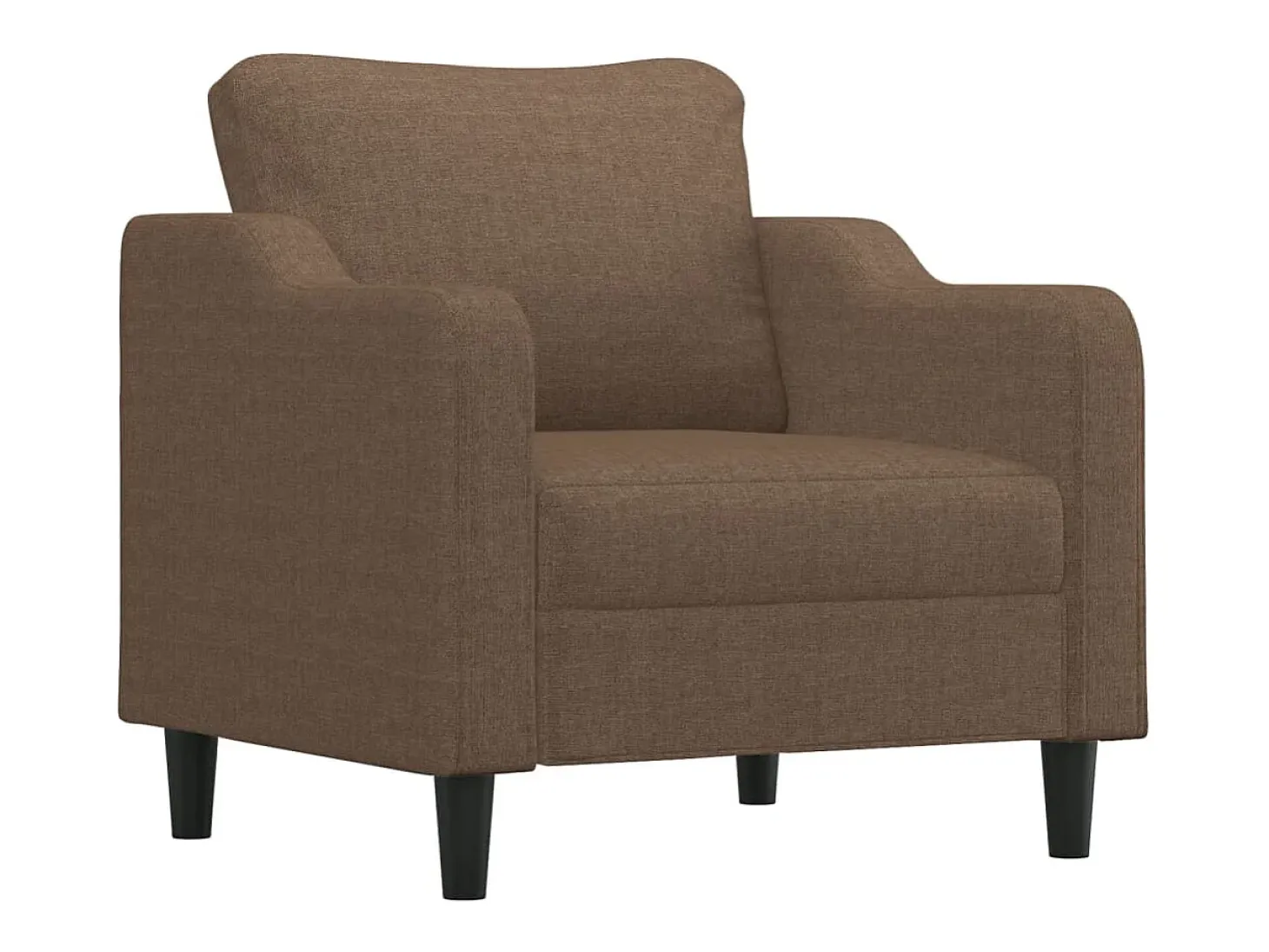 Sillón con reposapiés Tela Marrón 60 cm