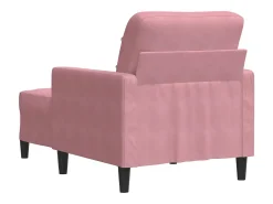 Sillón con reposapiés Terciopelo Rosa 60 cm