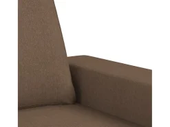 Sillón con taburete tela marrón 60 cm